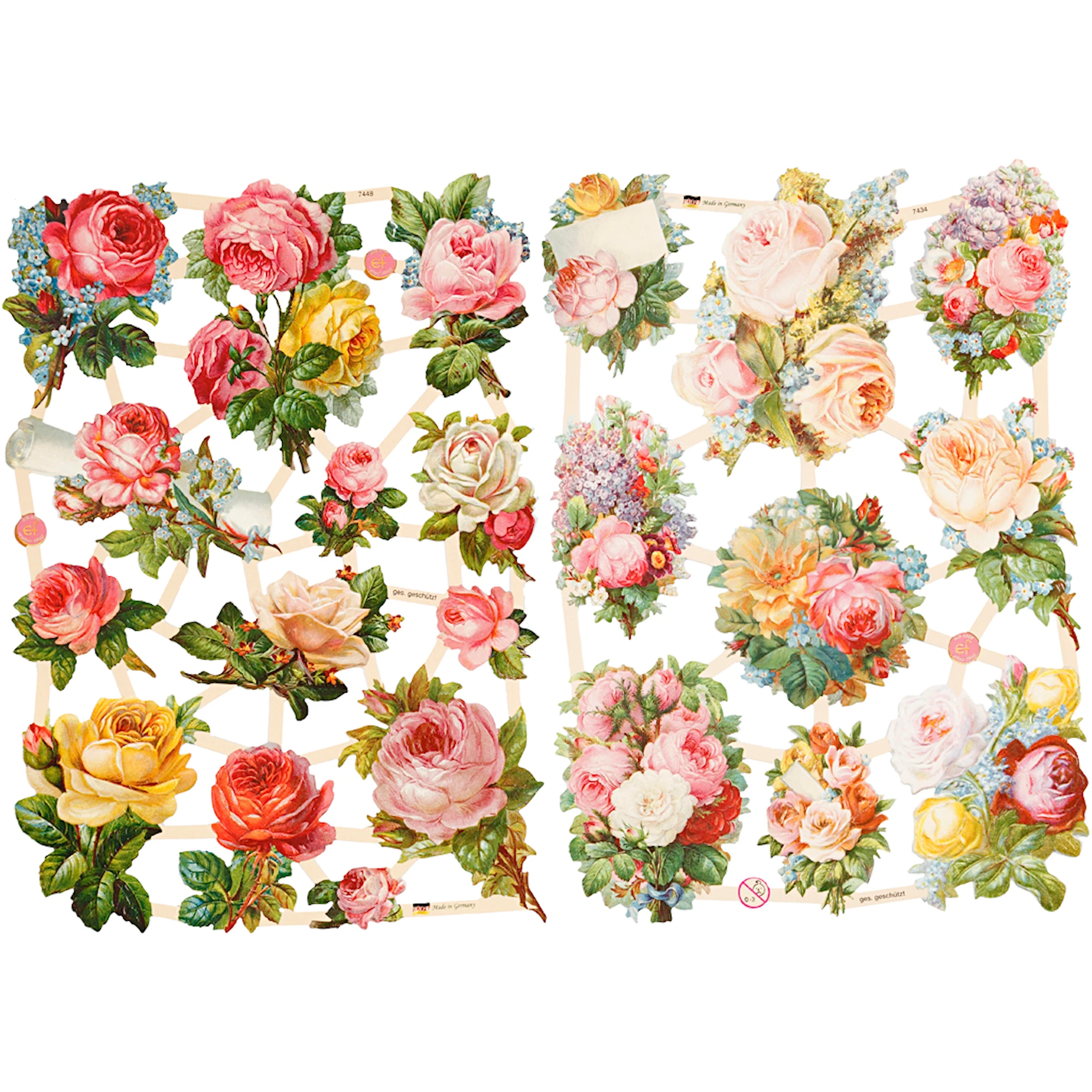 Produktbilde for Glansbilder, roser, ark 16,5x23,5 cm, 2 ark/ 1 pk.