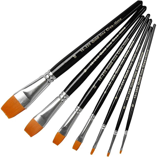 Gold Line -siveltimet, nro 0+2+4+8+12+16+20, Pit. 16,5-21 cm, Lev: 1-7 mm, litteä, 7 kpl/ 1 pkt