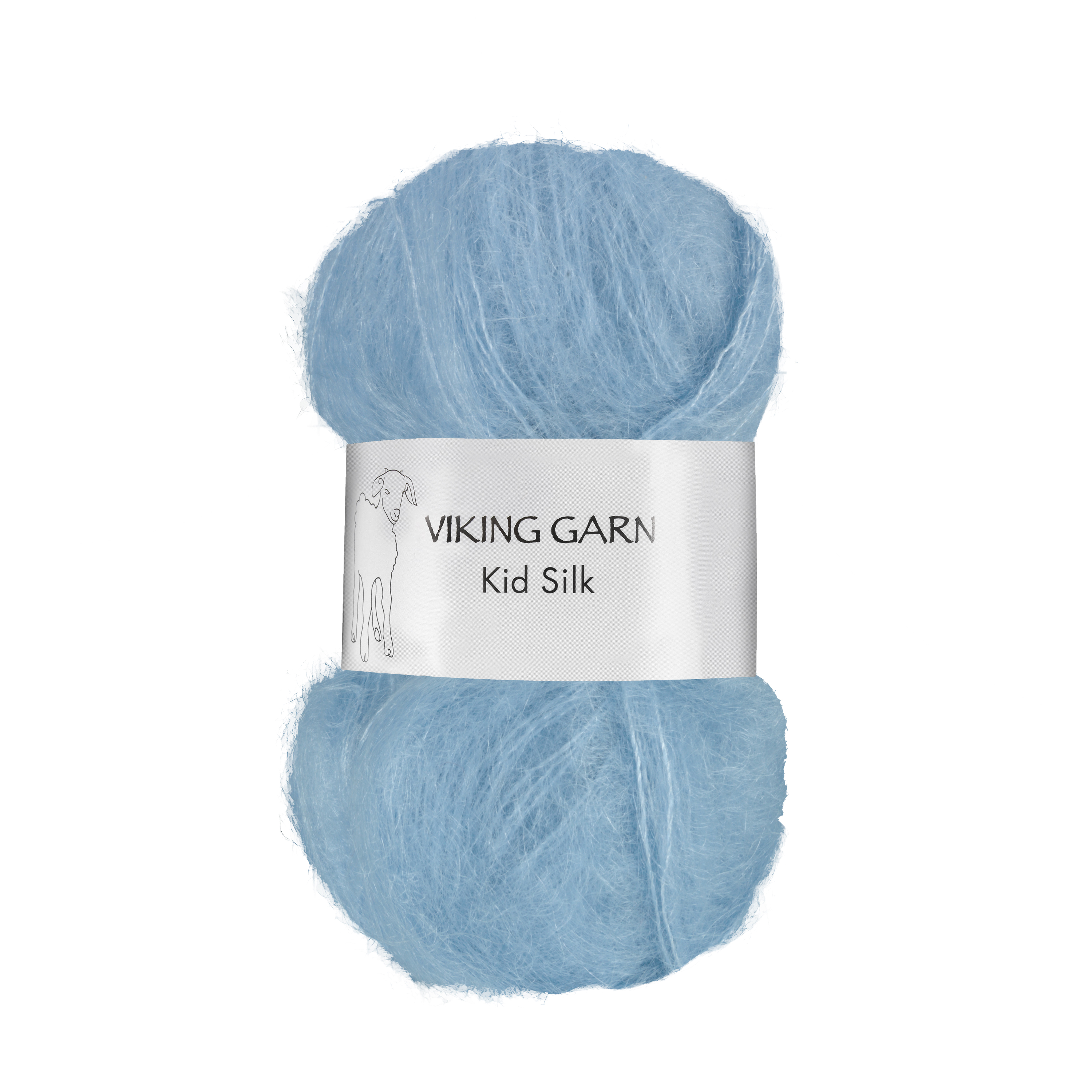 Kid/Silk Garn 25 g Ljusblå320 Viking Garn