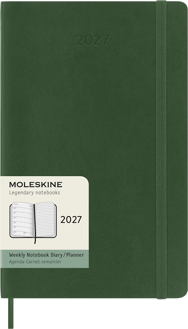 Classic Soft 12M Week Note Large Myrtle Green 2027 Moleskine