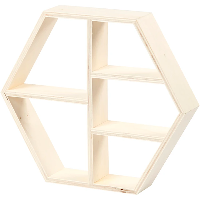 Prylhylla i trä höjd 25 cm bredd 28,5 cm 1-pack