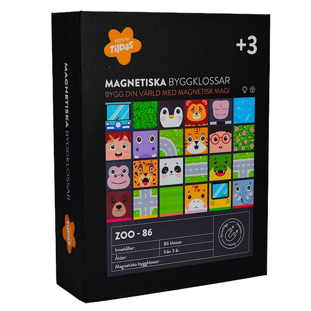 Produktbild 2 för Magnetiska Byggklossar Zoo 86 Bitar