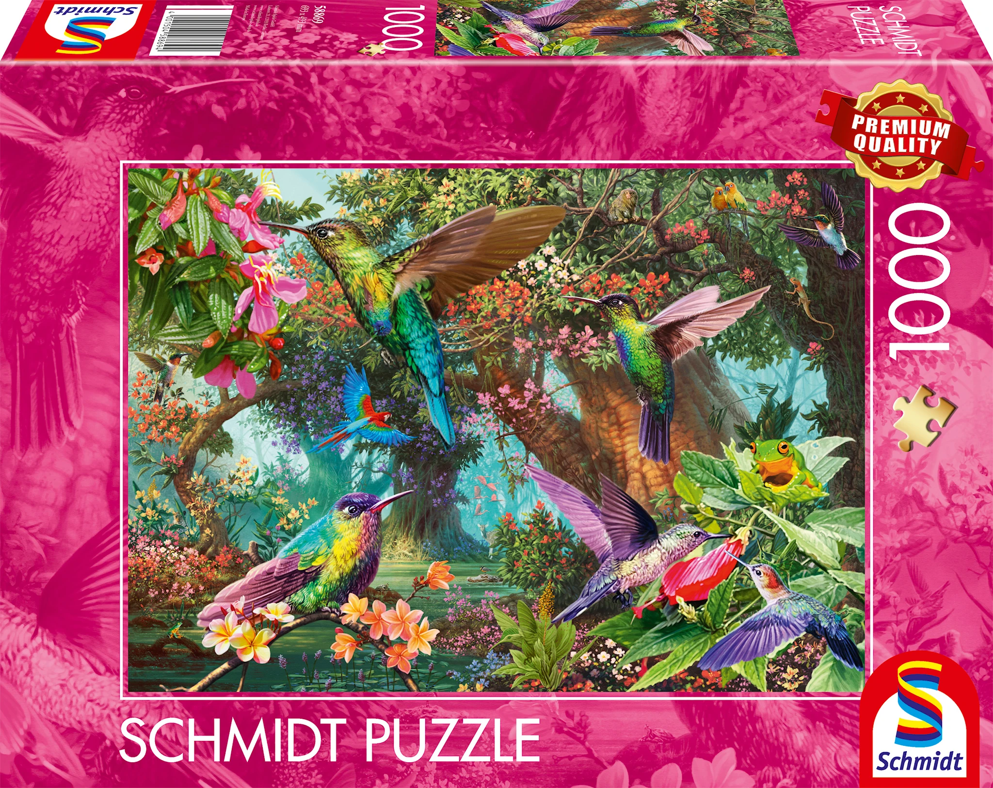 Produktbilde for Puslespill Hummingbirds in a burst of colour 1000 brikker Schmidt