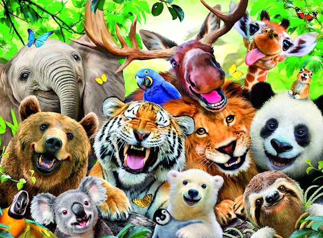 Tuotekuva 2 - Exotic Animals Selfie Palapeli 300 palaa Ravensburger