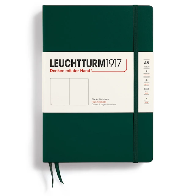 Anteckningsbok A5 Hard Olinjerad Forest Green Leuchtturm1917