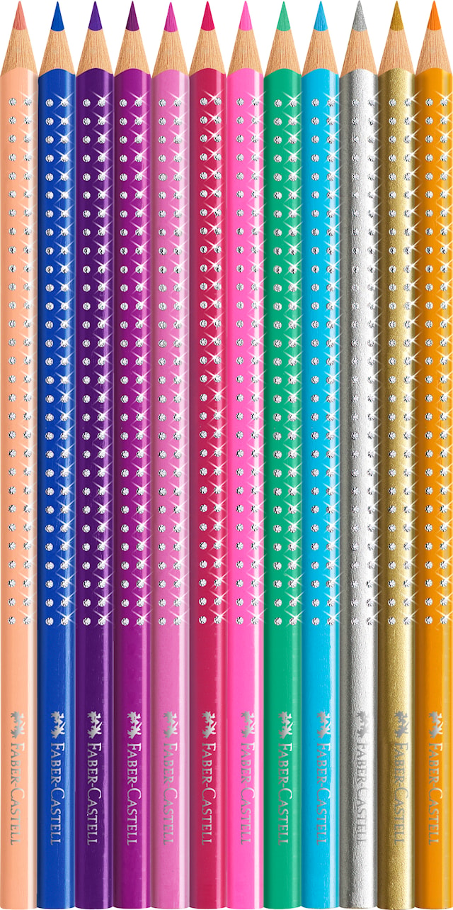 Tuotekuva 3 - Värikynät Sparkle metallirasiassa 12 kpl FSC Faber-Castell
