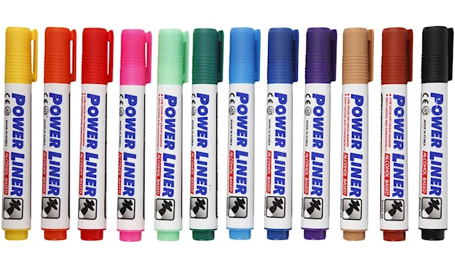 Whiteboardpenna 4 mm mixade färger 12-pack