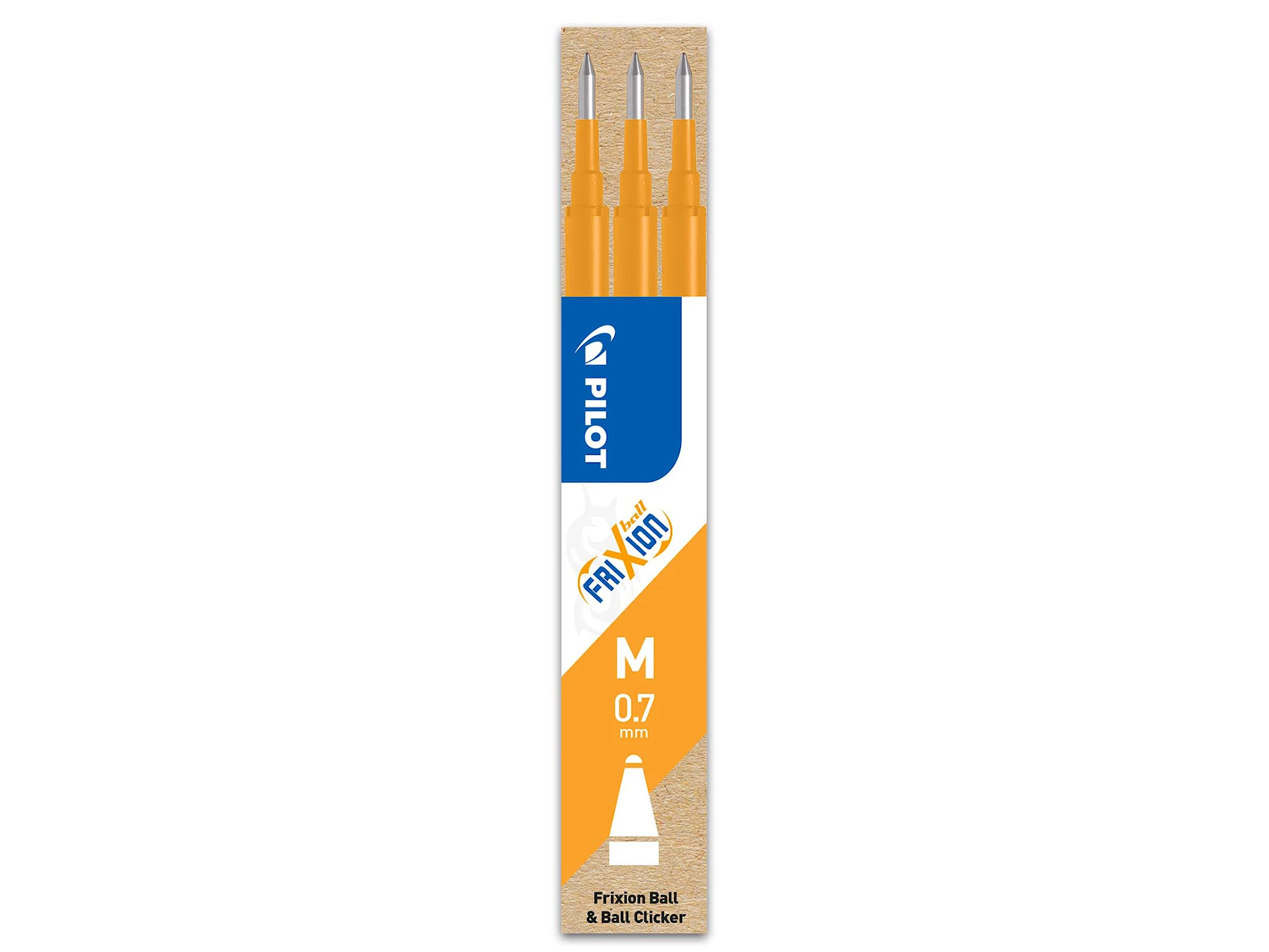 Produktbild för Patron Refill Frixion 0,7mm Apricot Orange 3-pack Pilot