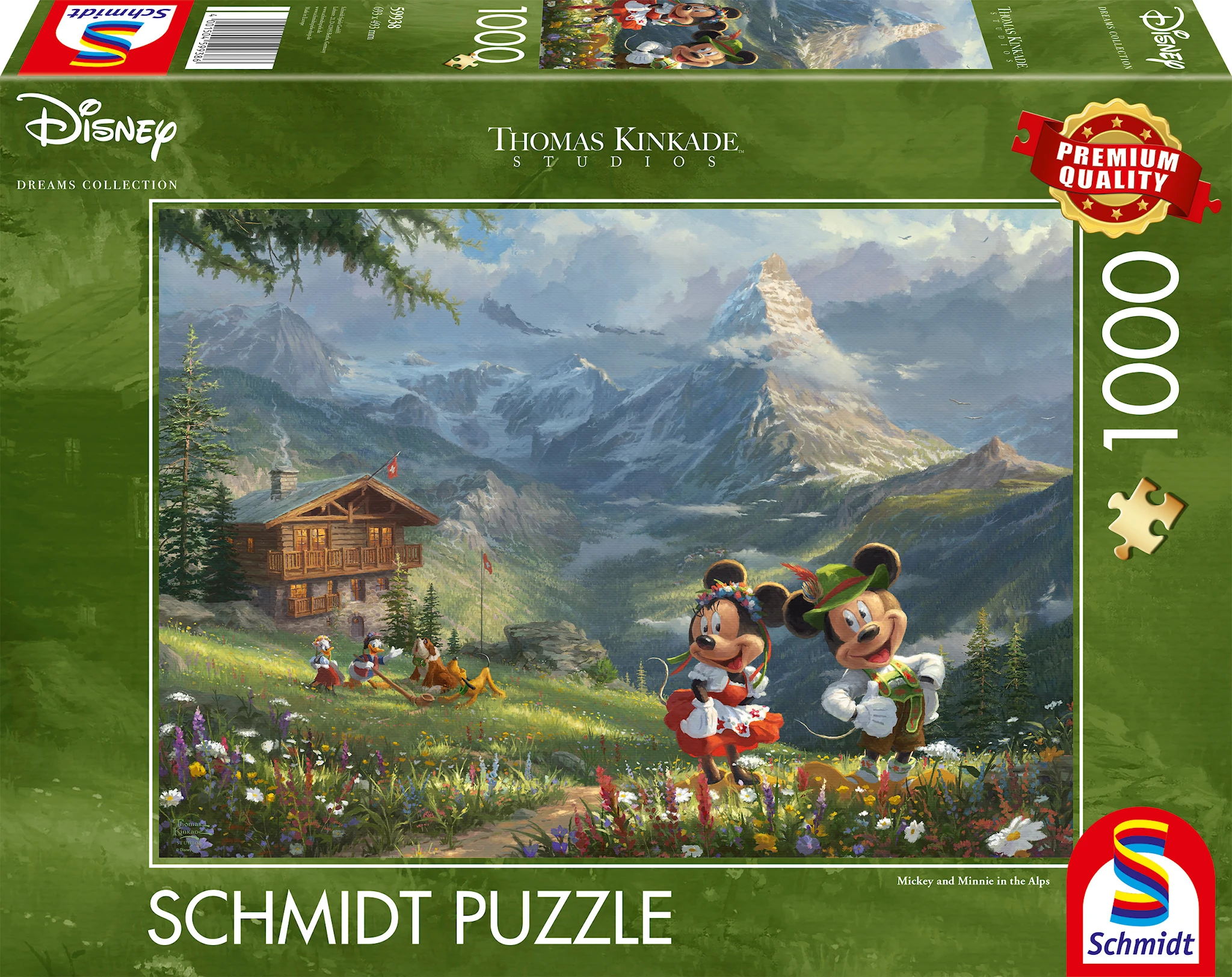 Produktbilde for Puslespill Disney Mickey & Minnie in the Alps 1000 brikker Schmidt