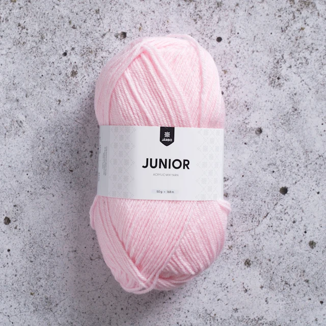 Junior Garn Akrylmix 50 g Ljusrosa (67004) Järbo