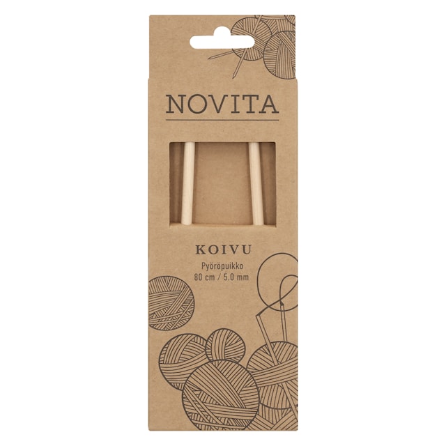Produktbilde 1 for Rundpinner 80 cm Bjørk 5.0 Novita