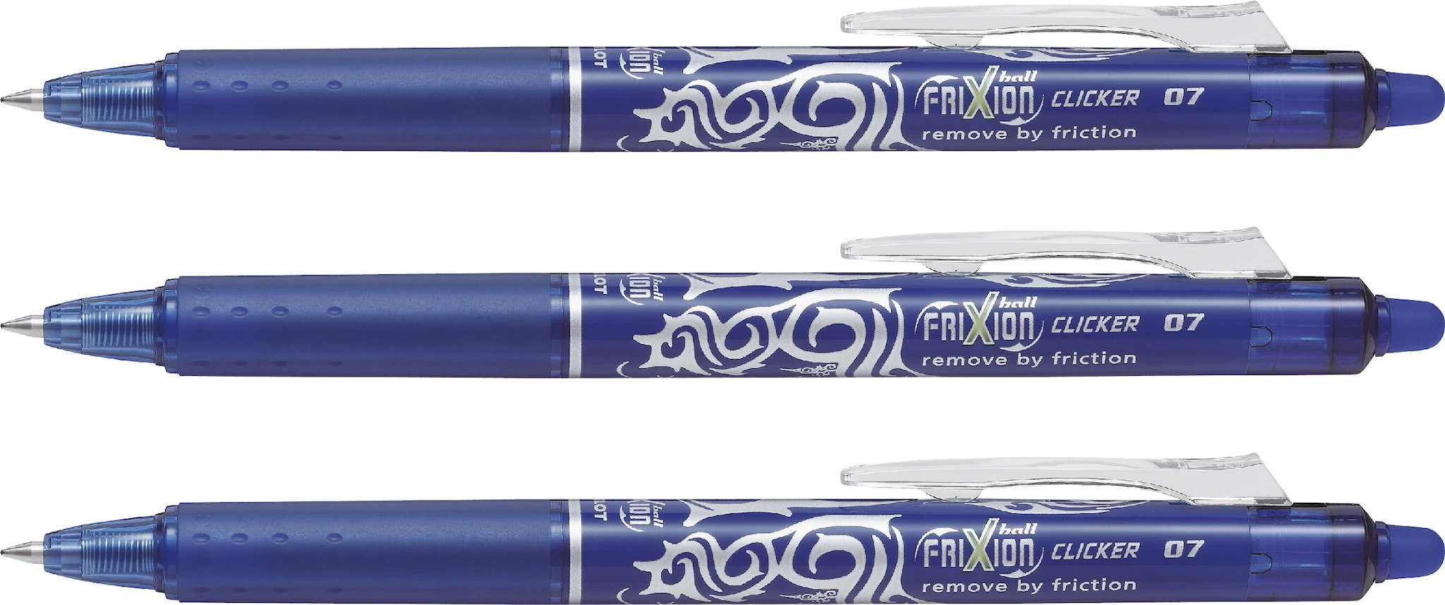 Tuotekuva ille FriXion Ball Clicker 3-P - Geelimuste kuulakynä - sininen - keskikokoinen kärki Pilot