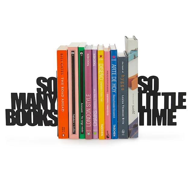 Kirjatuki "So Many Books" Musta Metalli Balvi
