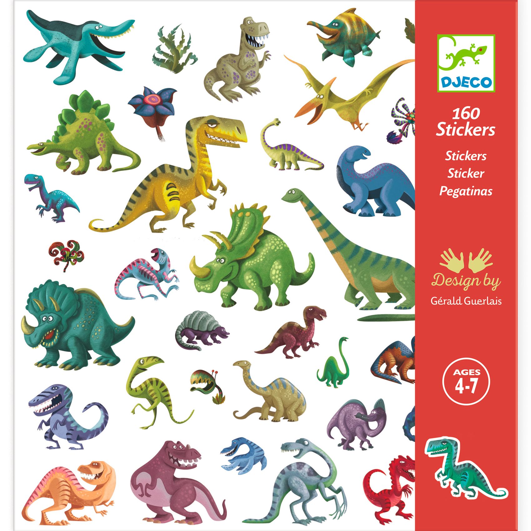 Klistermärken Dinosaurier, Djeco