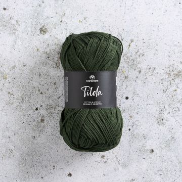 Tilda Garn Bomullsmix 50 g Pine Line 600 Svarta Fåret