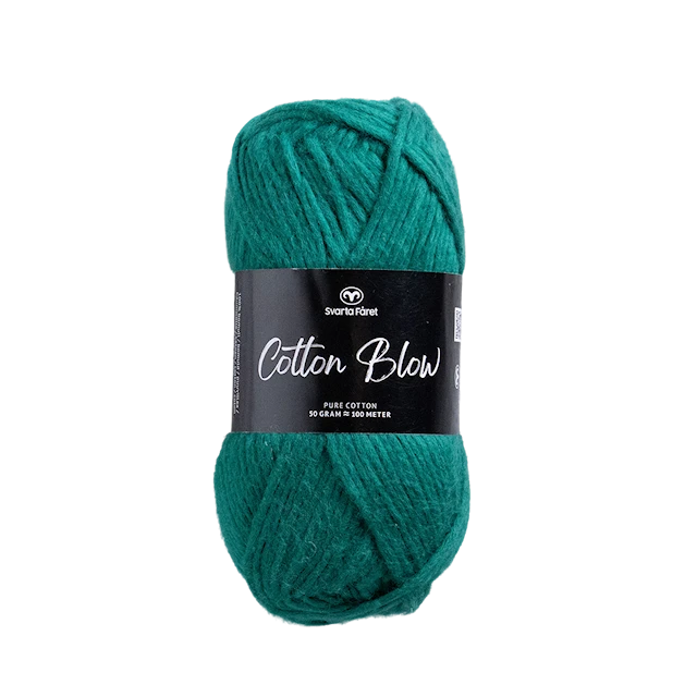 Cotton Blow Puuvillalanka 50 g Emerald City 016 Svarta Fåret