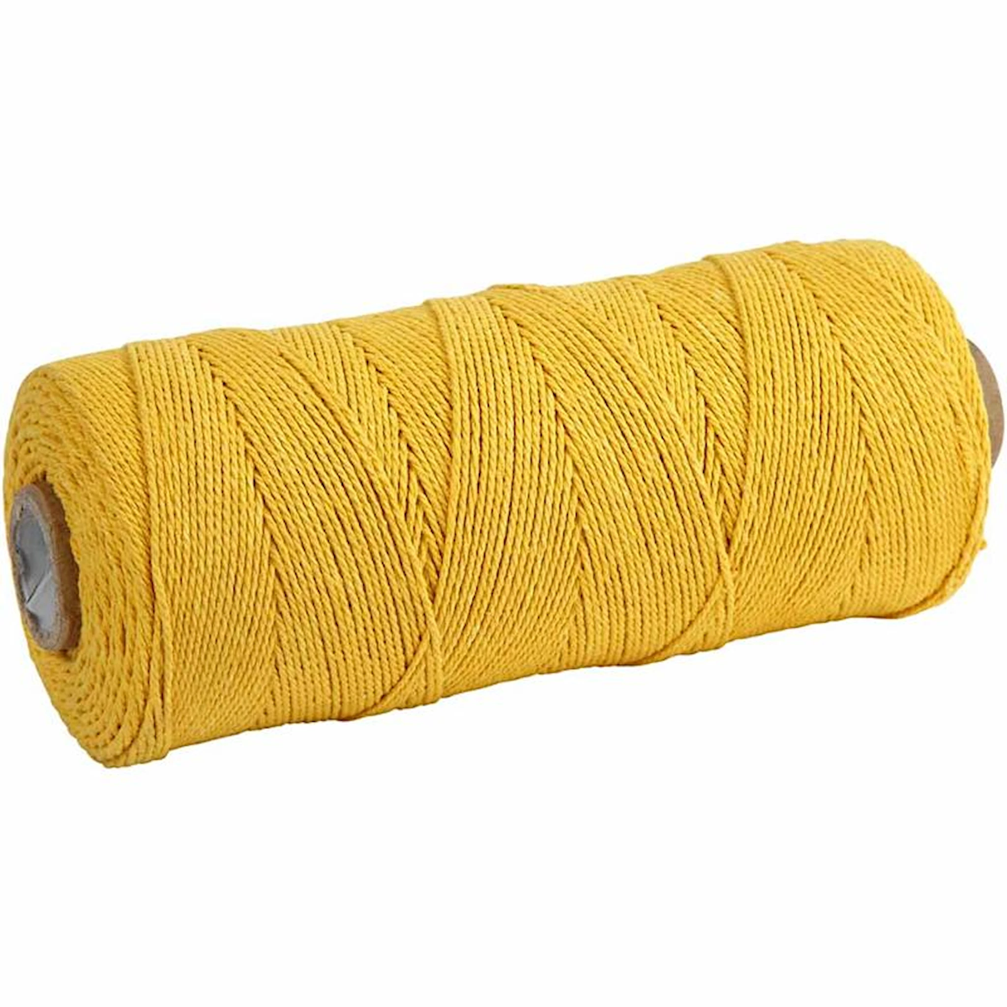 Produktbilde for Knyttegarn, L: 315 M, tykkelse 1 mm, Tynn kvalitet 12/12, gul, 220 g/ 1 rl.