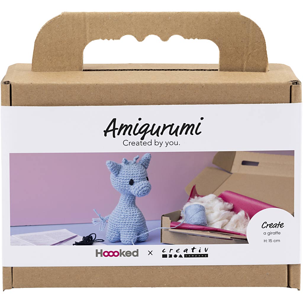 DIY Kit Amigurumi Giraff ljusblå 1 förp