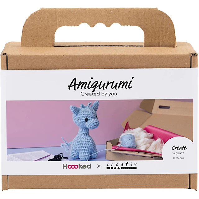 DIY Kit Amigurumi Giraff ljusblå 1 förp
