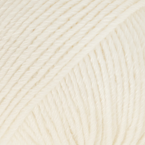 Cotton Merino Uni Colour Garn Ullmix 50 g Off White 01 Drops