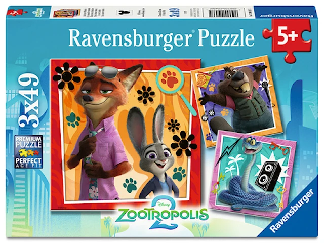 Zootopia 2 Palapeli 3x49 Palaa, Ravensburger