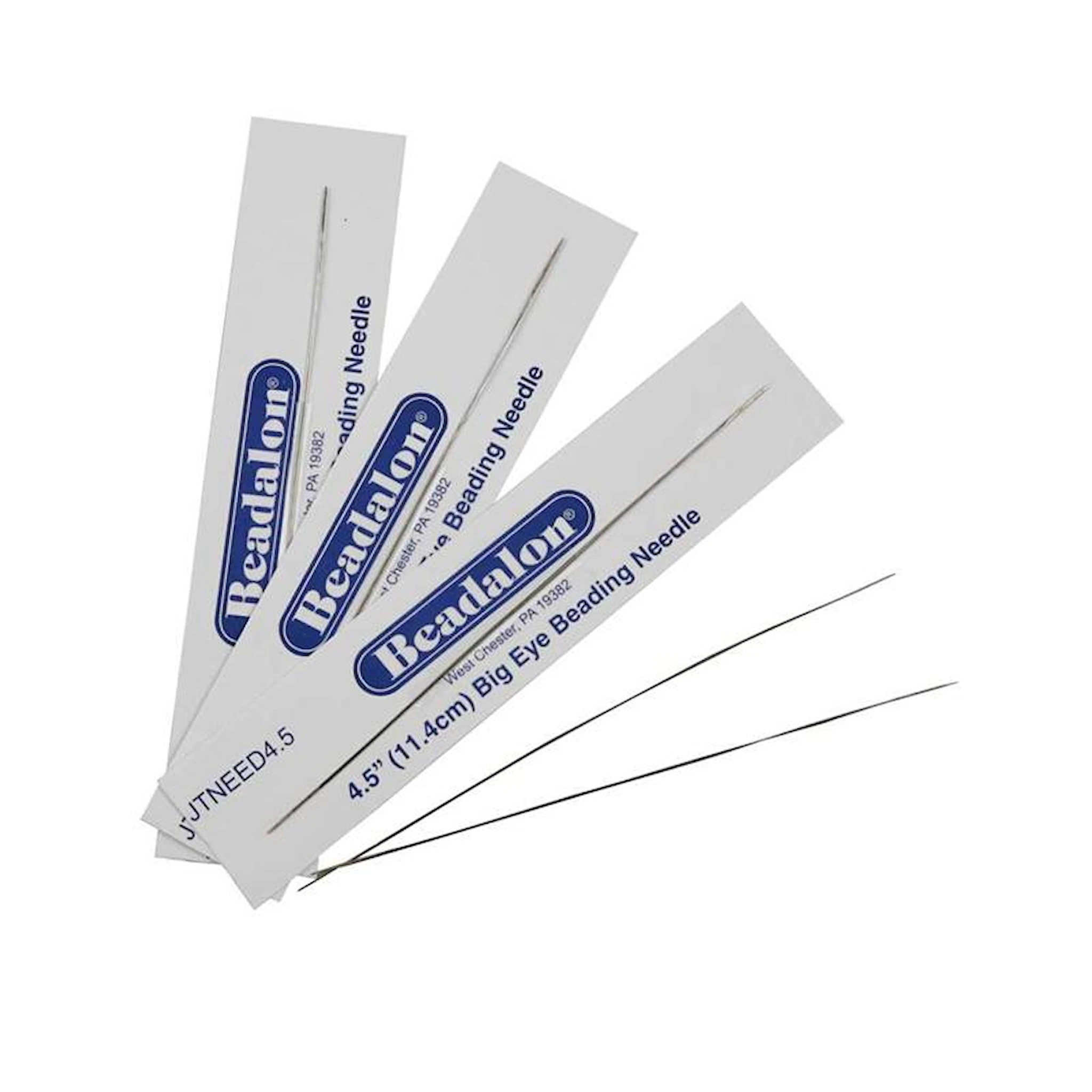 Produktbilde for Perlenål, L: 6 cm, tykkelse 0,3 mm, 5 stk./ 1 pk.