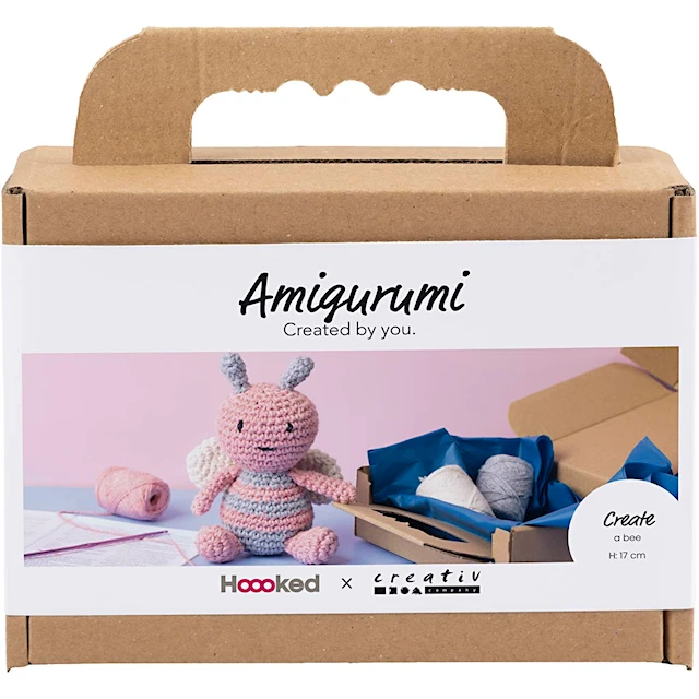 DIY Kit Amigurumi Honeybee pastellfärger 1 förp
