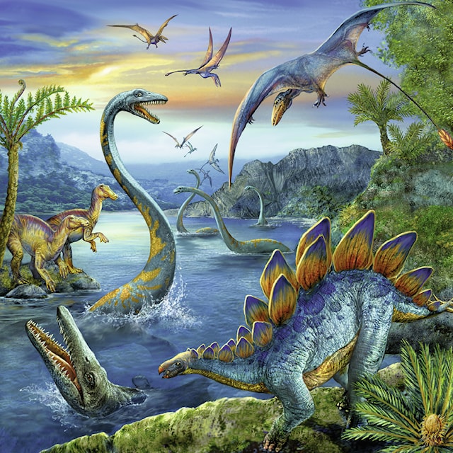 Tuotekuva 2 - Dinosaur Fascination, Palapeli, 3x49 palaa, Ravensburger