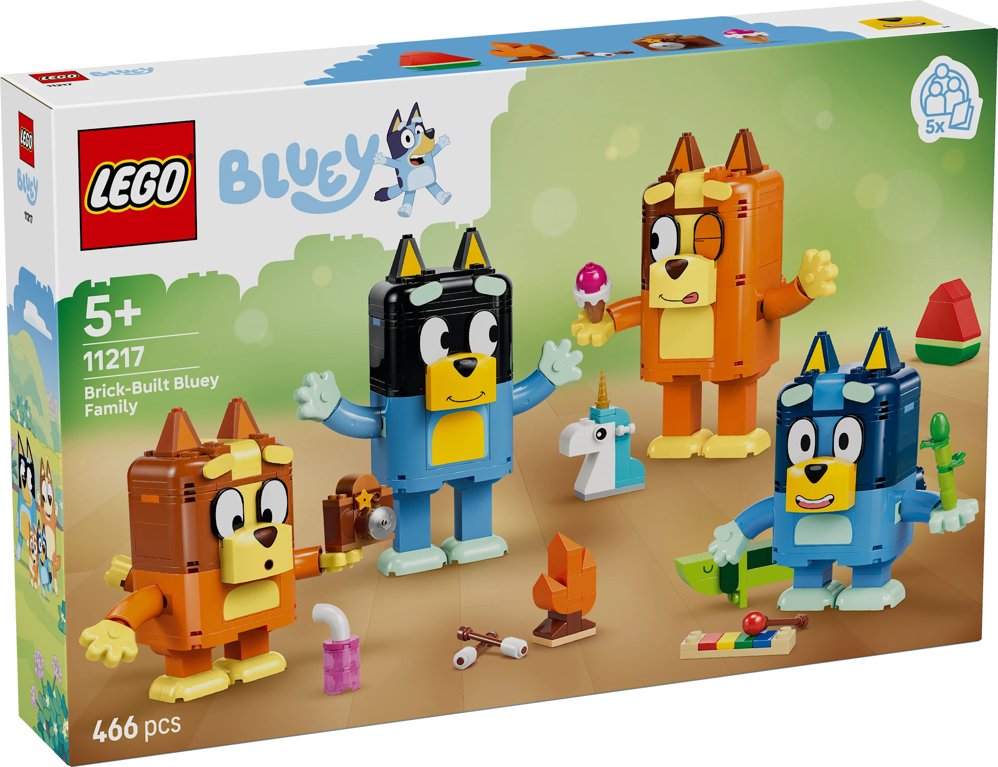 Tuotekuva ille Palikoista rakennettava Tuurin perhe LEGO® Bluey (11217)
