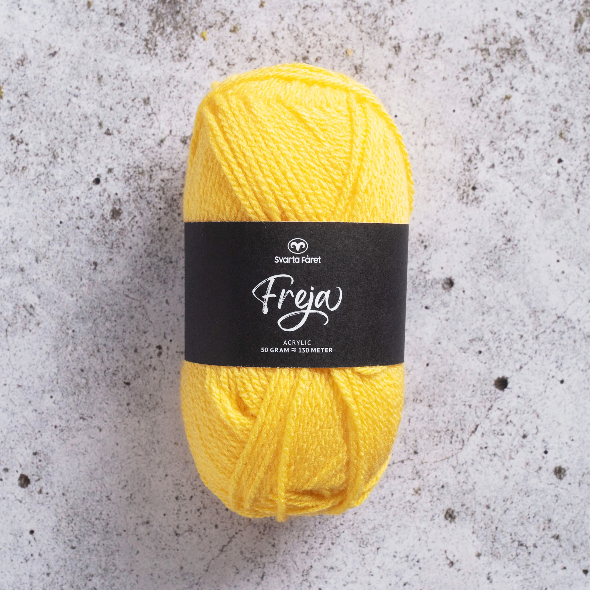 Produktbild för Freja Garn Akryl 50 g Svarta Fåret