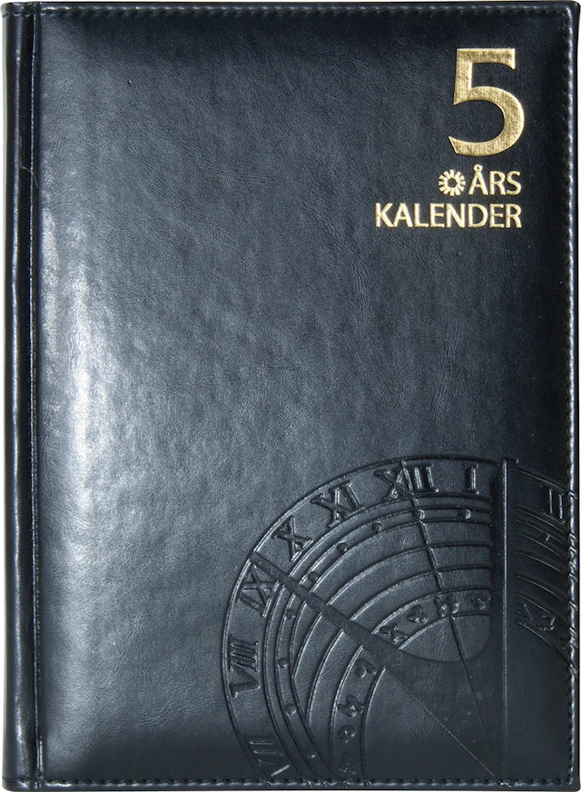 Kalender A5 Fem års-dagbok svart Almanacksförlaget