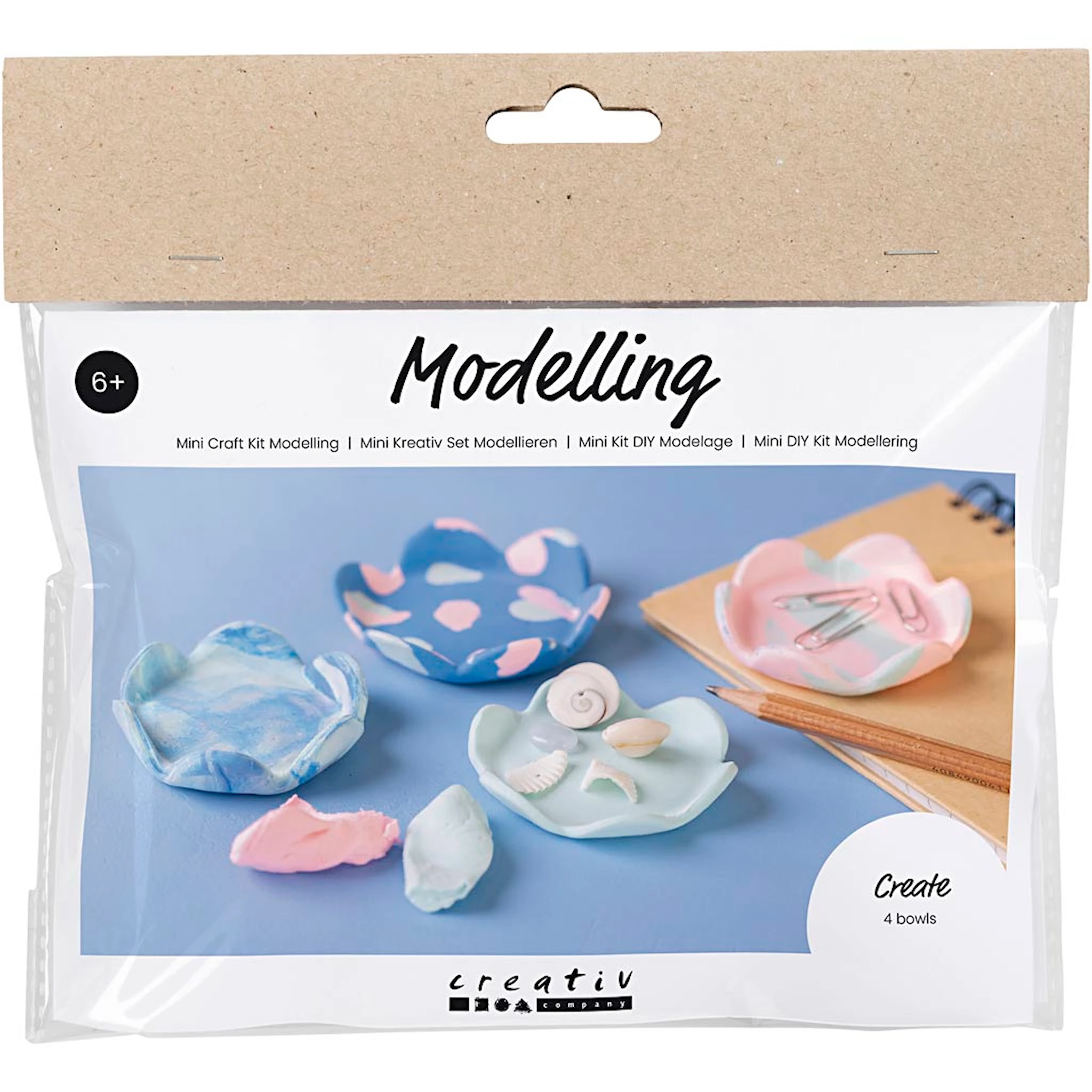 Produktbild för DIY Kit Modellera Skålar pasteller