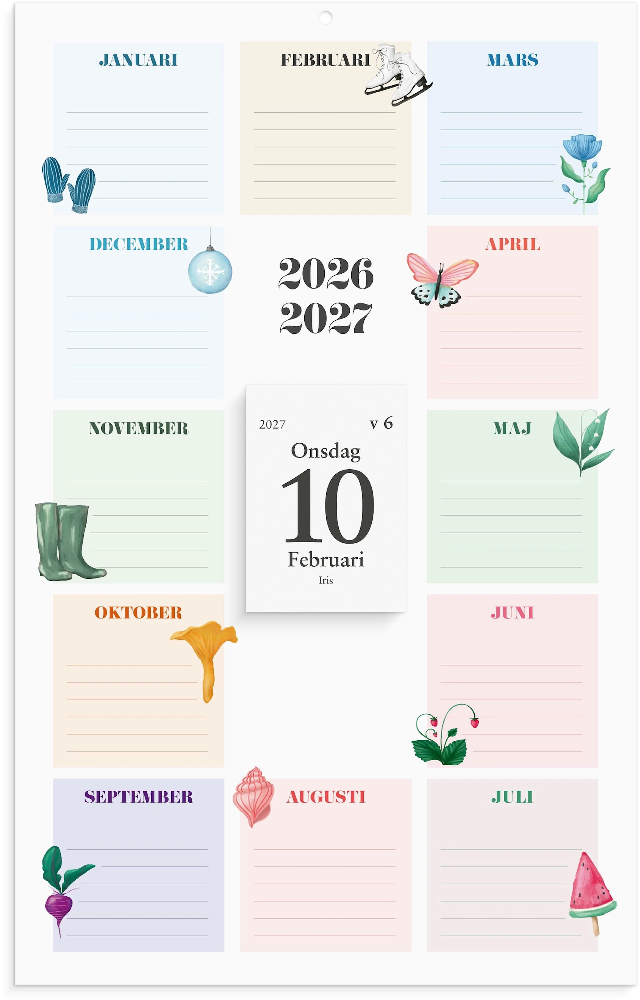 Produktbild för Väggkalender 26/27 Klassens almanacka Burde