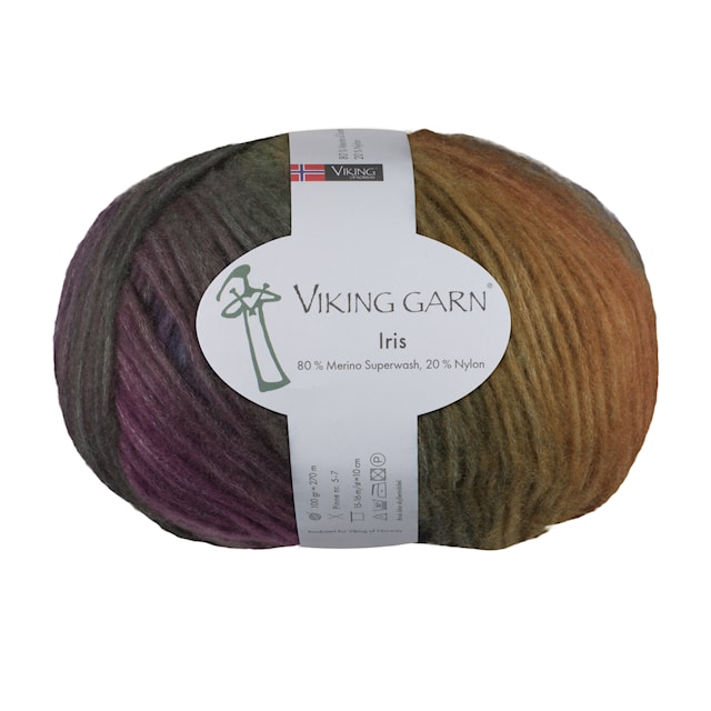 Viking Iris 100 g Multi Orange/Brun 459 Viking Garn
