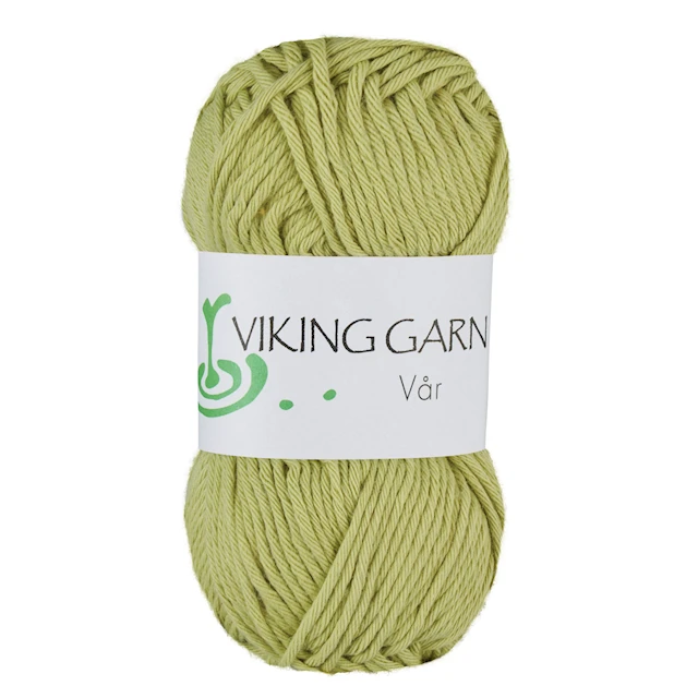 Vår Puuvillalanka 50 g vaaleanvihreä Viking Garn