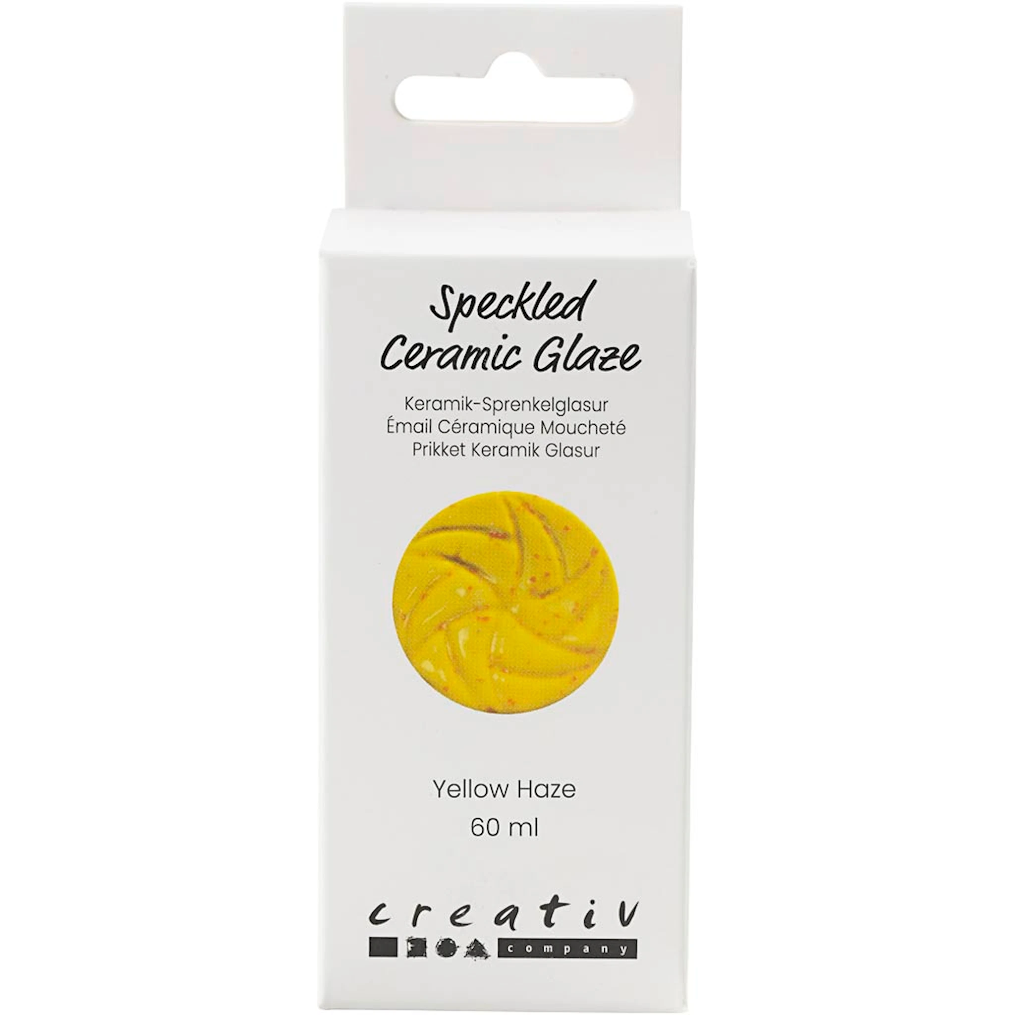 Produktbilde for Prikkete Keramikkglasur, 999-1060 °C, dekkende, Yellow Haze, 60 ml/ 1 boks