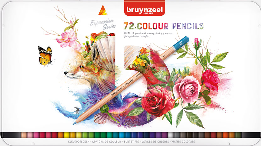 Färgpennor Expression 72-set Bruynzeel