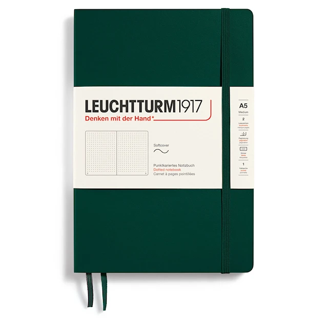 Anteckningsbok A5 Soft Prickad Forest Green Leuchtturm1917