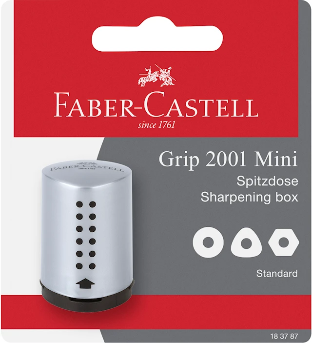 Kynänteroitin Grip 2001 Mini hopea Faber Castell
