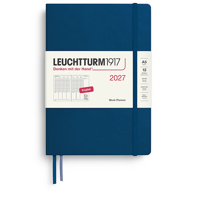 Week PLANNER 2027 A5 Hard Indigo Leuchtturm1917