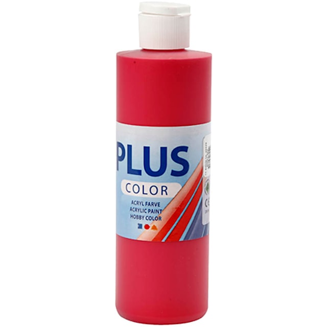 Produktbilde 1 for Plus Color hobbymaling, 250 ml, bær rød