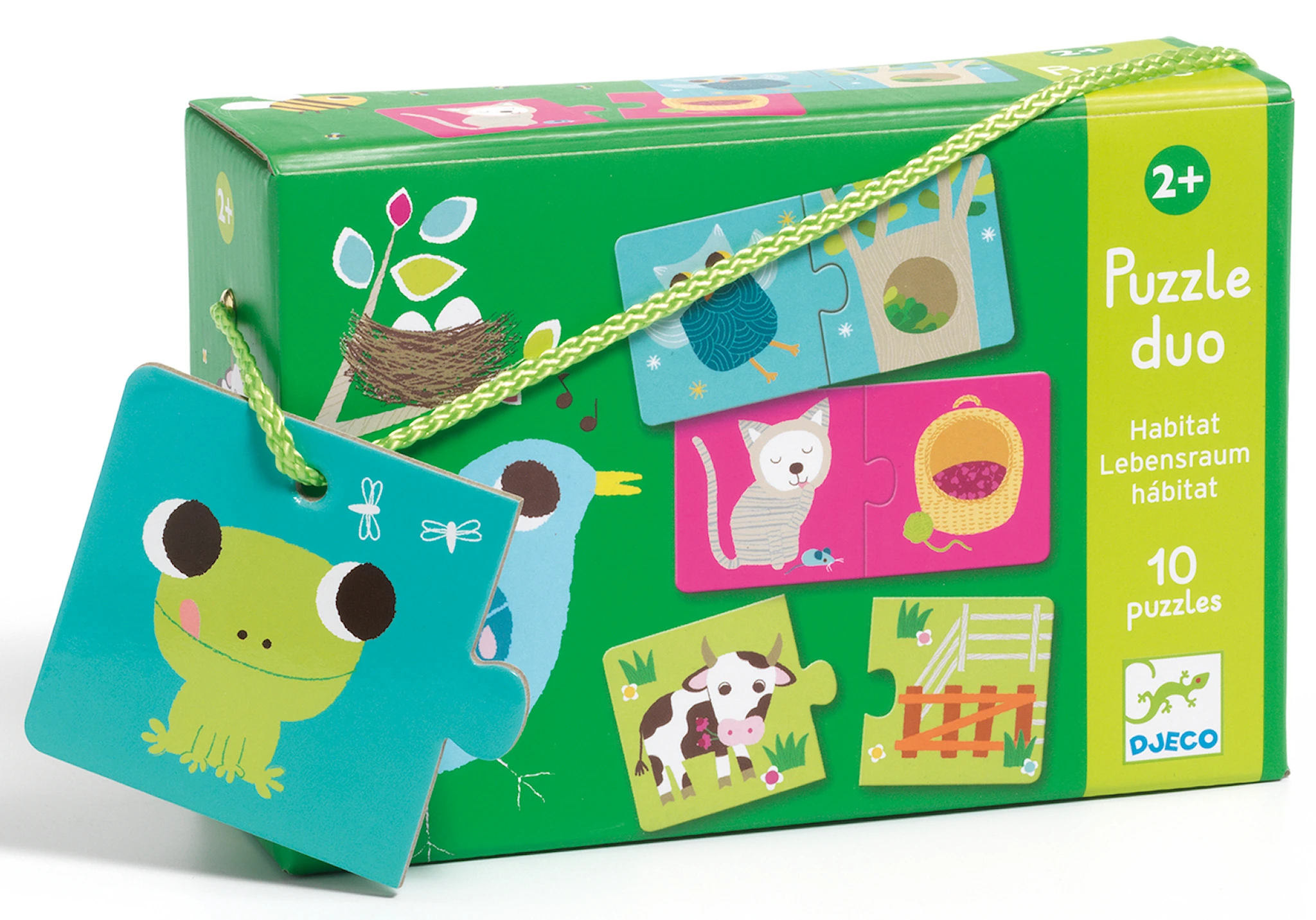 Tuotekuva ille Duo Puzzle Animal Nest 10 palapeliä 2 palaa, Djeco