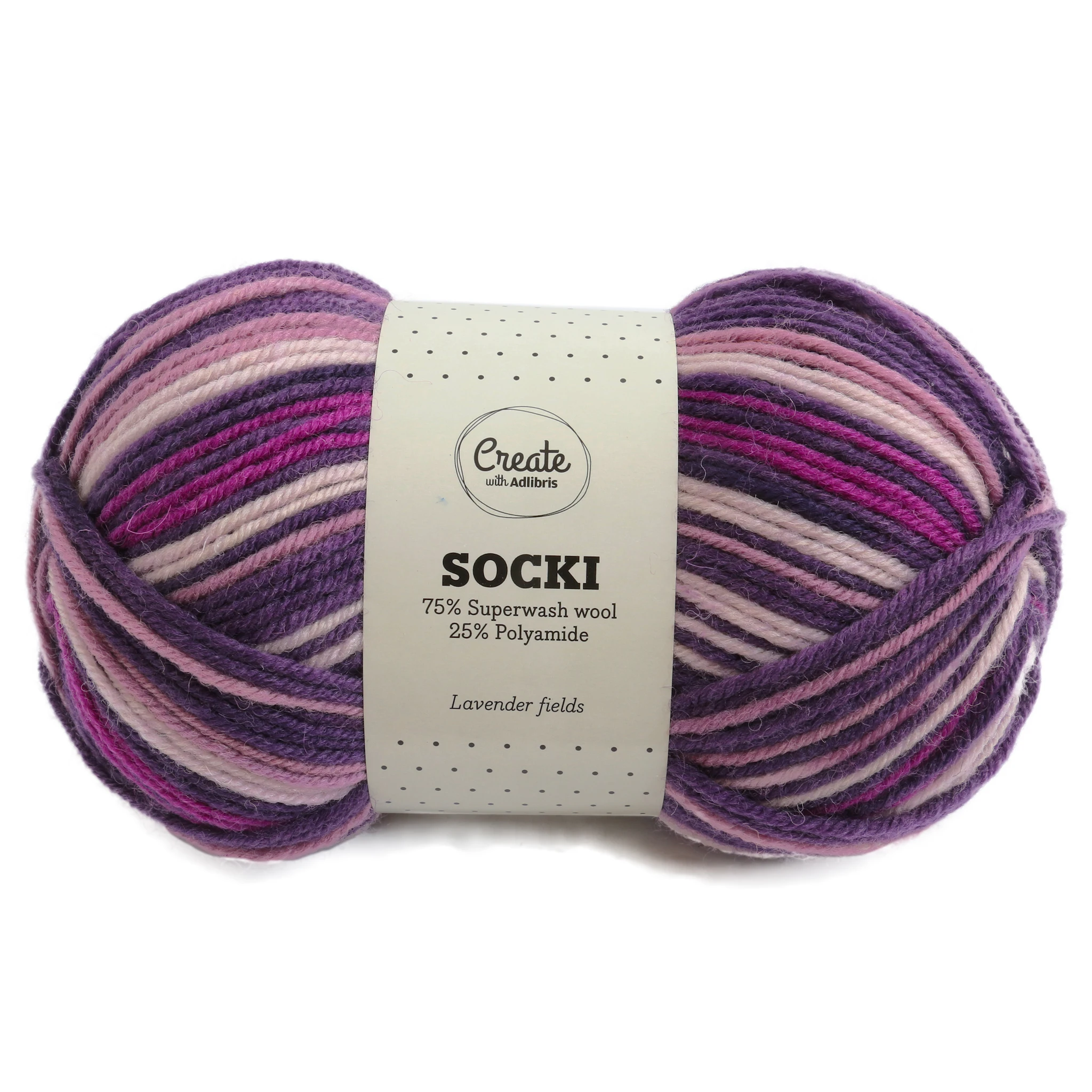 Produktbild för Socki Garn Ullmix 100 g Lavender Fields B025 Adlibris