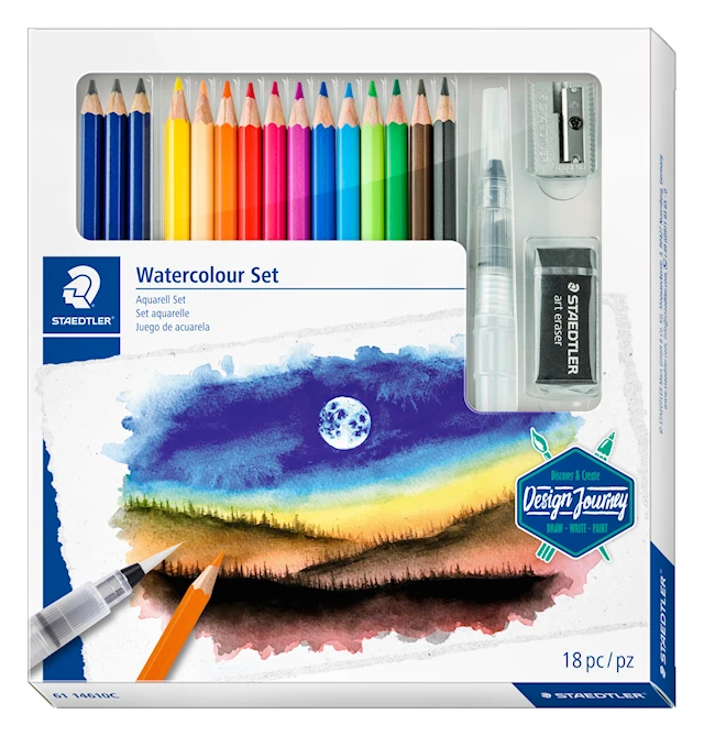 Design Journey Akvarell Set 18 delar Staedtler