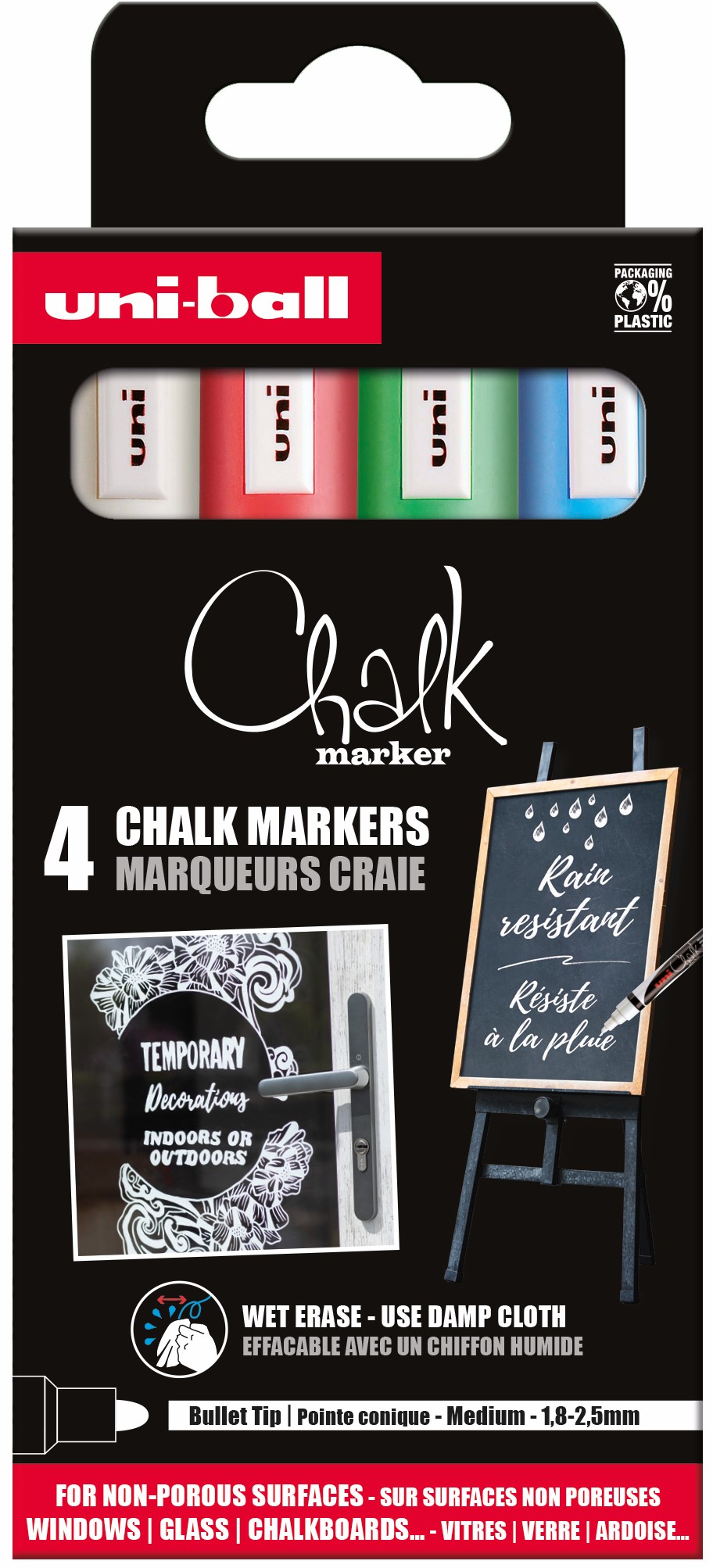 M&auml;rkpenna Chalk Marker PWE-5M 4-pack Posca