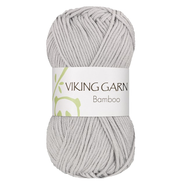 Bamboo 50 g vaaleanharmaa Viking Garn