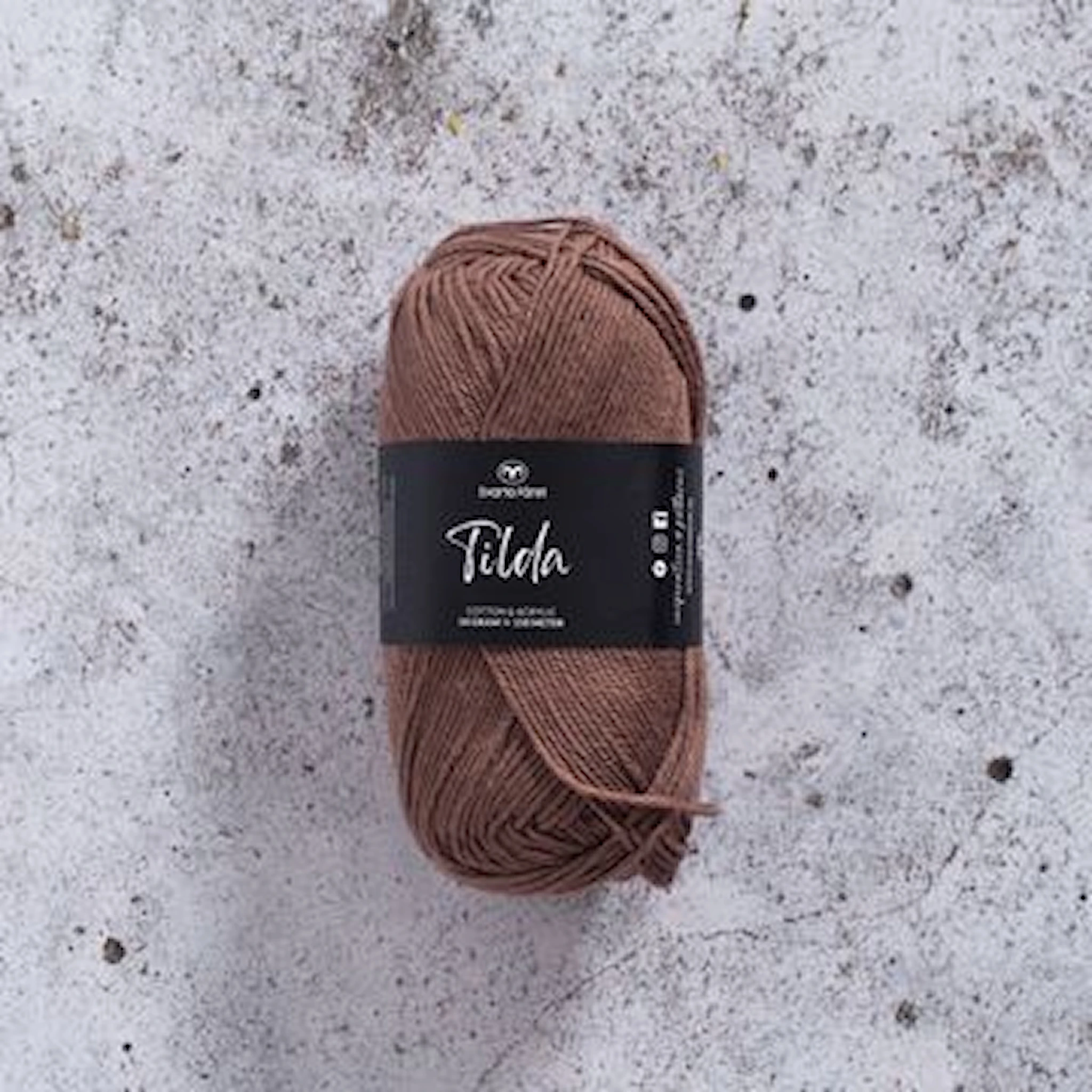 Produktbild för Tilda Garn Bomullsmix 50g Svarta Fåret