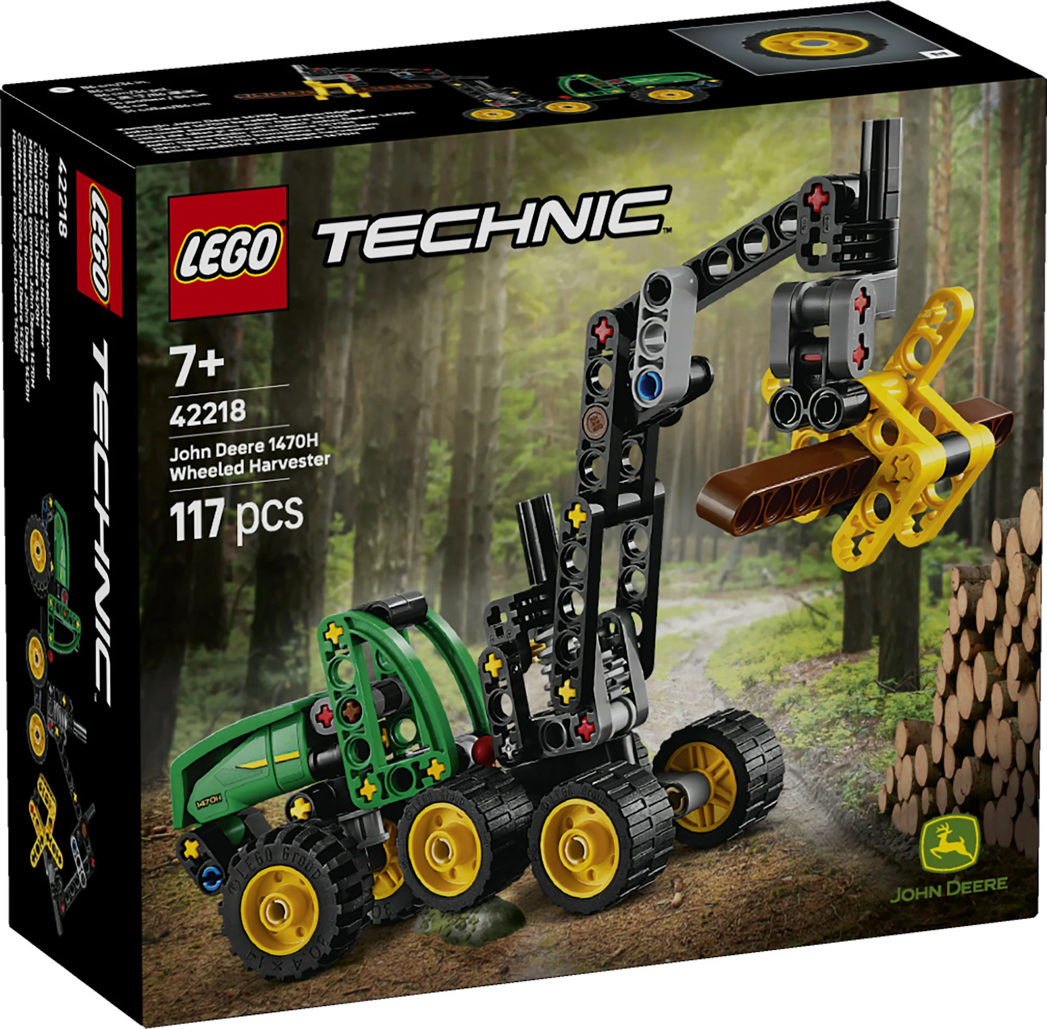 Tuotekuva ille Pyörillä varustettu John Deere 1470H ‑harvesteri LEGO® Technic (42218)