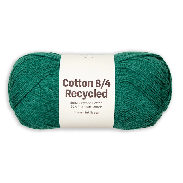 Cotton 8/4 Puuvilla Garn 100 g Spearmint green A105 Adlibris