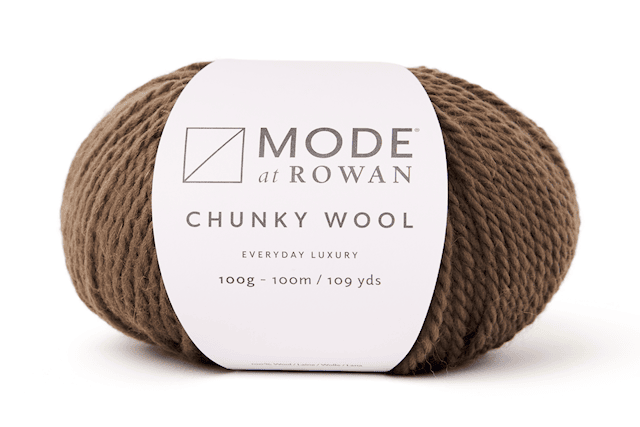 Chunky Wool, 100% ull 100 gr Mocha 013, Mode at Rowan